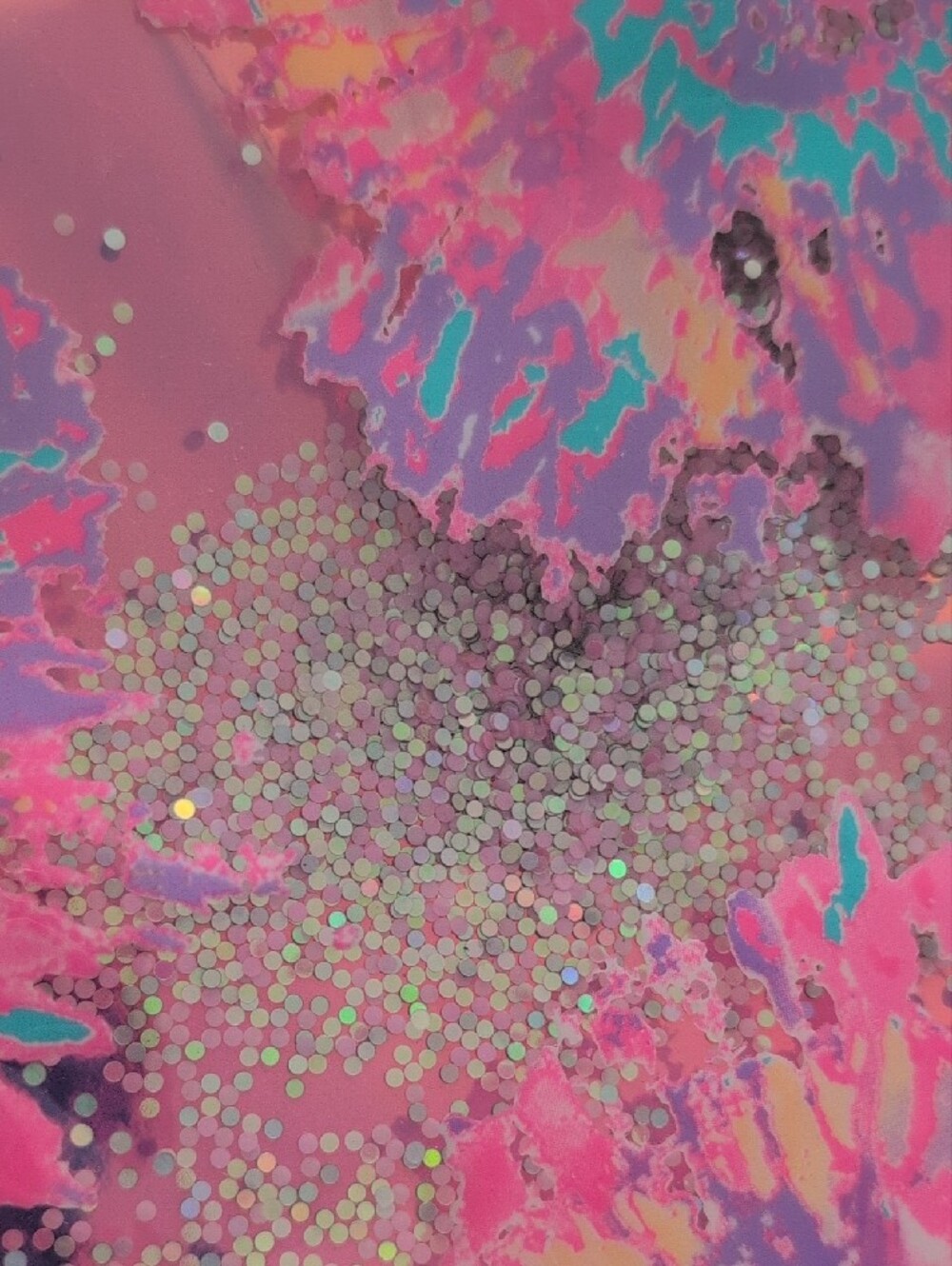 The Children's Place Pink Shimmery Tie-Dye Kids Backpack With Confetti - Picture 4 of 7